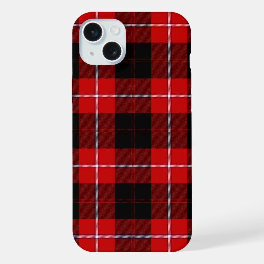Cunningham Tartan Red Black Pset iPhone Hoesje (Achterkant)