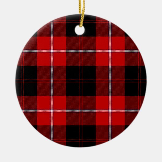 Cunningham Tartan Red Black Pset Keramisch Ornament (Voorkant)