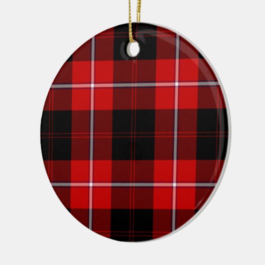 Cunningham Tartan Red Black Pset Keramisch Ornament (Links)
