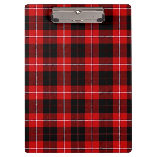 Cunningham Tartan Red Black Pset Klembord (Voorkant)