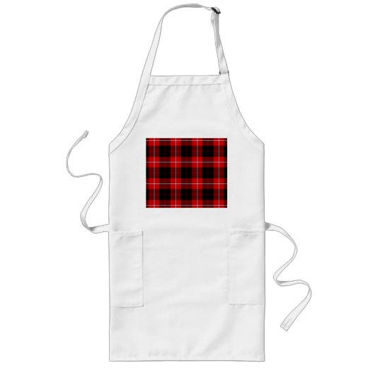 Cunningham Tartan Red Black Pset Lang Schort (Voorkant)