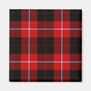 Cunningham Tartan Red Black Pset Magneet