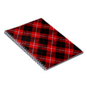 Cunningham Tartan Red Black Pset Notitieboek (Rechterzijde)
