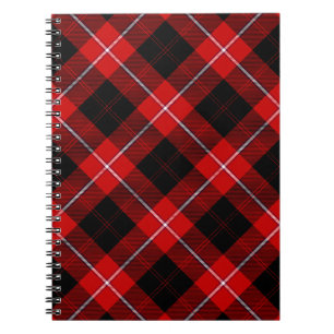 Cunningham Tartan Red Black Pset Notitieboek