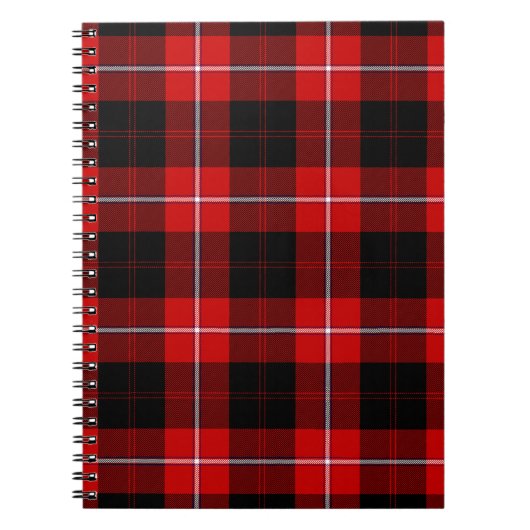 Cunningham Tartan Red Black Pset Notitieboek (Voorkant)