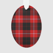 Cunningham Tartan Red Black Pset Ornament (voorkant)
