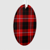Cunningham Tartan Red Black Pset Ornament (voorkant)