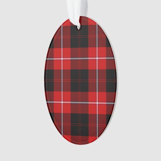 Cunningham Tartan Red Black Pset Ornament (voorkant)