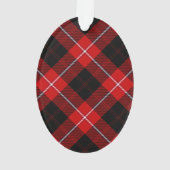 Cunningham Tartan Red Black Pset Ornament (achterkant)