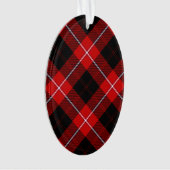 Cunningham Tartan Red Black Pset Ornament (voorkant)
