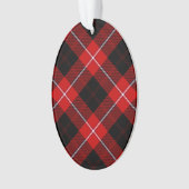 Cunningham Tartan Red Black Pset Ornament (voorkant)