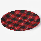 Cunningham Tartan Red Black Pset Papieren Bordje (Gekanteld)