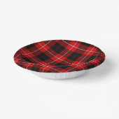 Cunningham Tartan Red Black Pset Papieren Kommen (Gebogen)