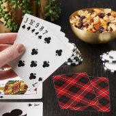 Cunningham Tartan Red Black Pset Pokerkaarten (Insitu)