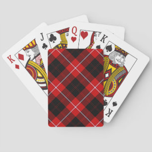 Cunningham Tartan Red Black Pset Pokerkaarten