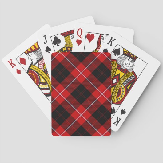 Cunningham Tartan Red Black Pset Pokerkaarten (Achterkant)