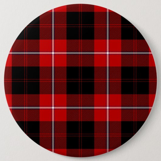 Cunningham Tartan Red Black Pset Ronde Button 6,0 Cm (Voorkant)