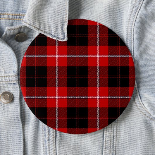 Cunningham Tartan Red Black Pset Ronde Button 6,0 Cm (In situ)