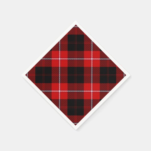 Cunningham Tartan Red Black Pset Servetten (Hoek)