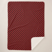 Cunningham Tartan Red Black Pset Sherpa Deken (Voorkant)