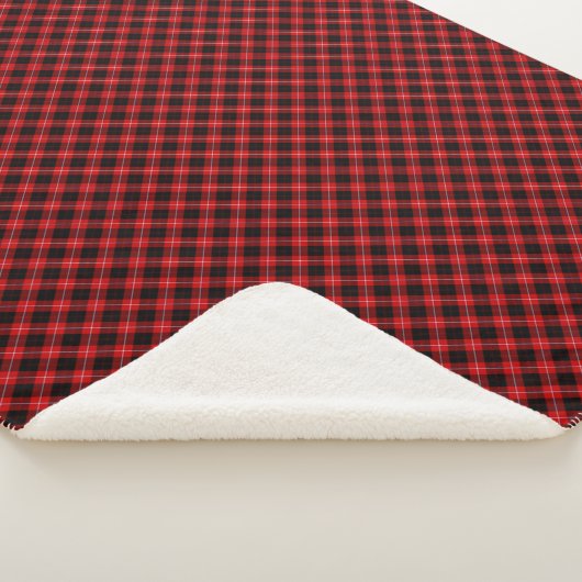 Cunningham Tartan Red Black Pset Sherpa Deken (3/4)