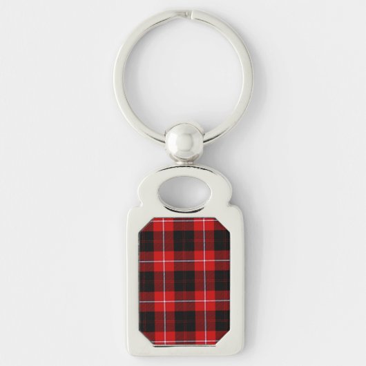 Cunningham Tartan Red Black Pset Sleutelhanger (Voorkant)