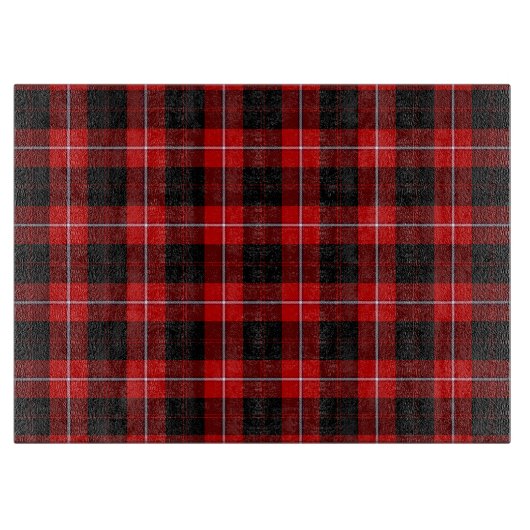 Cunningham Tartan Red Black Pset Snijplank (Voorkant)