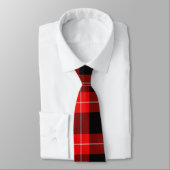 Cunningham Tartan Red Black Pset Stropdas (Gebonden)