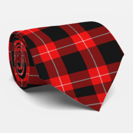 Cunningham Tartan Red Black Pset Stropdas