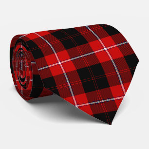 Cunningham Tartan Red Black Pset Stropdas