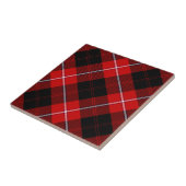 Cunningham Tartan Red Black Pset Tegeltje (Zijkant)