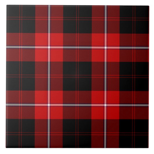 Cunningham Tartan Red Black Pset Tegeltje (Voorkant)
