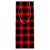Cunningham Tartan Red Black Pset Wijn Cadeautas (Achterkant)