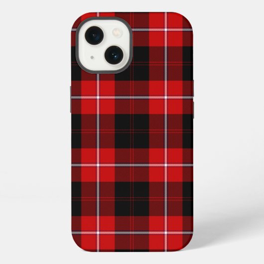 Cunningham Tartan Rood Zwart Geruit  iPhone Hoesje (Achterkant)