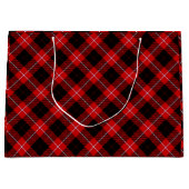 Cunningham Tartan Rood Zwart Geruit Large Cadeautasje (Voorkant)