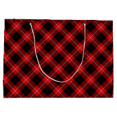 Cunningham Tartan Rood Zwart Geruit Large Cadeautasje (Achterkant)
