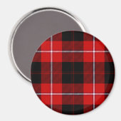 Cunningham Tartan Rood Zwart Geruit Magneet (Voorkant / Achterkant)