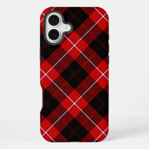 Cunningham Tartan Rood Zwart Schotse Ruit iPhone 16 Plus Hoesje