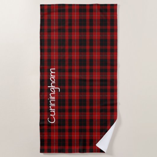Cunningham Tartan Schotlandse Plaid Strandhanddoek Strandlaken (Voorkant)
