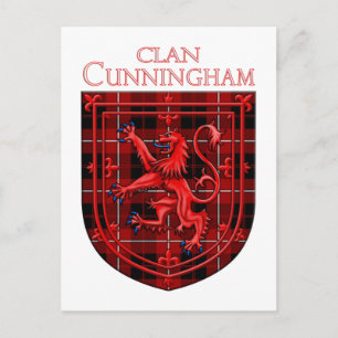 Cunningham Tartan Scottish Play Lion Rampant Briefkaart
