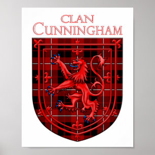 Cunningham Tartan Scottish Play Lion Rampant Poster