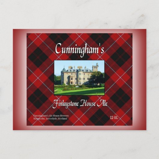 Cunningham's Finlaystone House Ale Briefkaart (Voorkant)