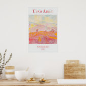 Cuno Amiet Roze Landschap Schilderij Pastel Poster (Keuken)