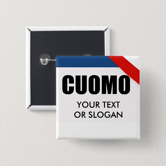 CUOMO 2010 VIERKANTE BUTTON 5,1 CM (Voorkant /achterkant)