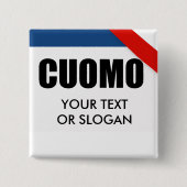 CUOMO 2010 VIERKANTE BUTTON 5,1 CM (Voorkant)