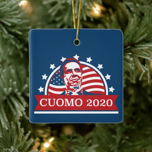 Cuomo 2020 | Stemming in President Keramisch Ornament (Boom)