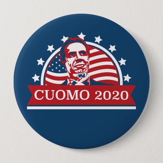 Cuomo 2020 | Stemming in President Ronde Button 4,0 Cm (Voorkant)