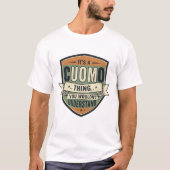 CUOMO familienaam Shield T-shirt (Voorkant)