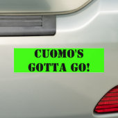 Cuomo moet gaan! bumpersticker (Op auto)