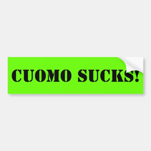 Cuomo Sucks - Grass Roots Green Bumpersticker (Voorkant)